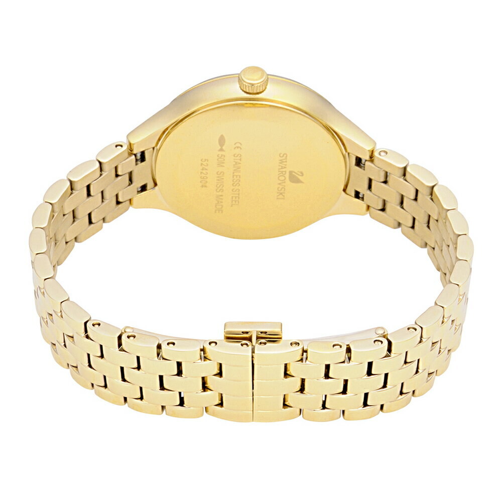  Shop Authentic Swarovski Lovely Crystals White Dial Gold Steel Strap Watch for Women - 5242895 - Luxxuri