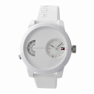  Shop Authentic Tommy Hilfiger Denim White Dial White Rubber Strap Watch for Men - 1791558 - Luxxuri