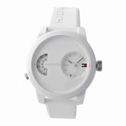  Shop Authentic Tommy Hilfiger Denim White Dial White Rubber Strap Watch for Men - 1791558 - Luxxuri