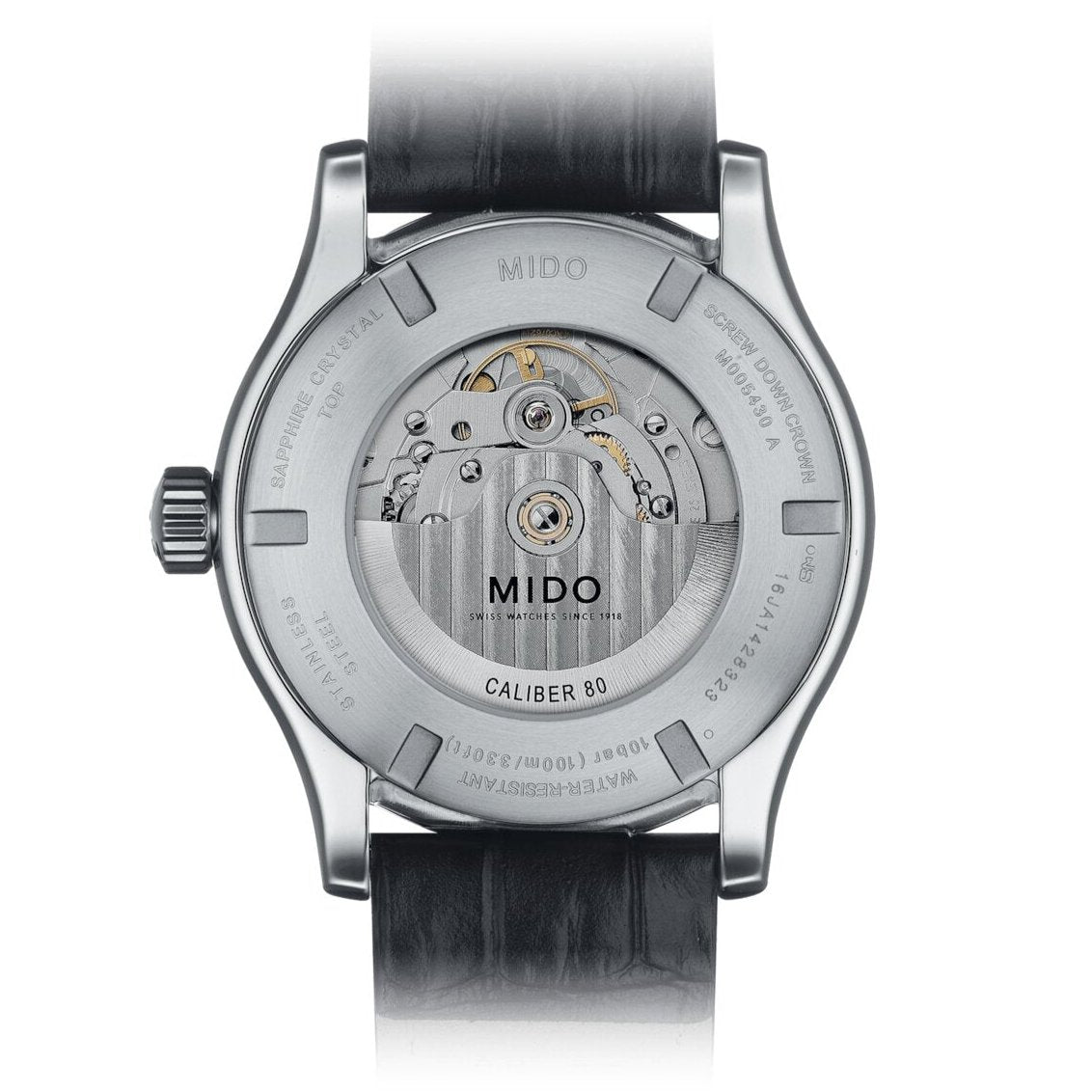  Shop Authentic Mido Multifort Automatic Silver Dial Black Leather Strap Watch For Men - M005.430.16.031.80 - Luxxuri