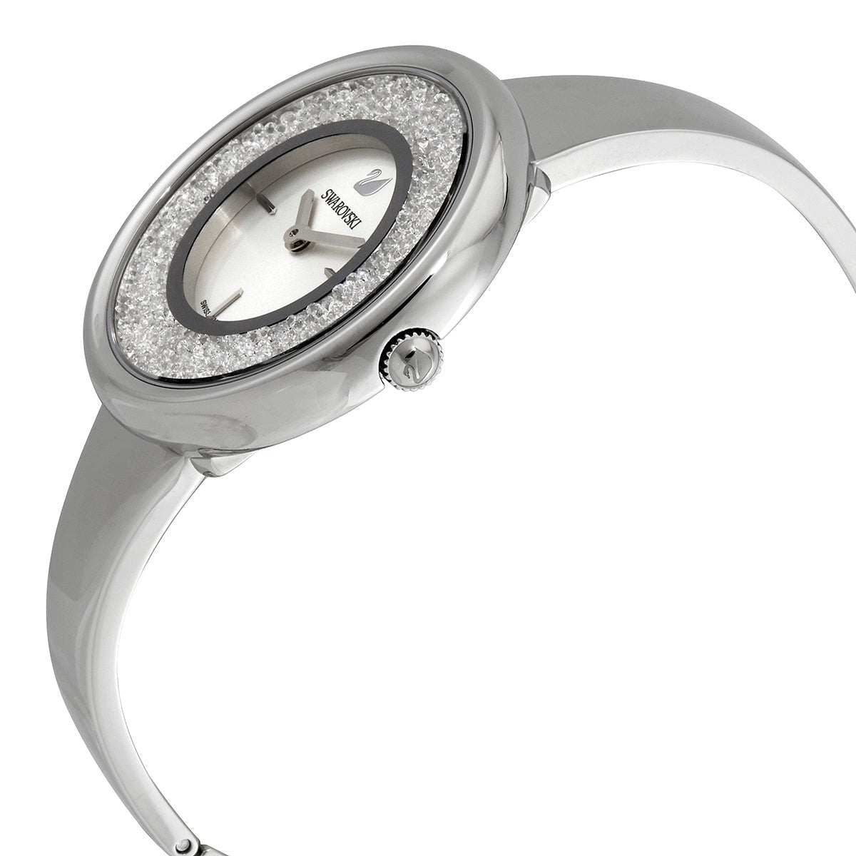  Shop Authentic Swarovski Crystalline Pure Silver Dial Silver Steel Strap Watch for Women - 5269256 - Luxxuri