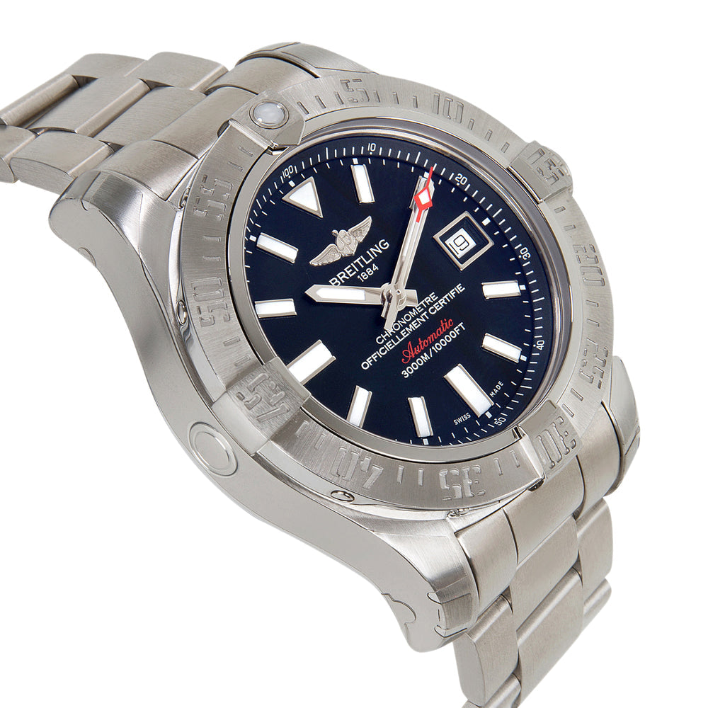  Shop Authentic Breitling Avenger II Seawolf 45mm Grey Dial Silver Steel Strap Mens Watch - A1733110/F563 - Luxxuri