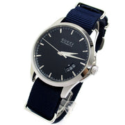  Shop Authentic Gucci G Timeless Quartz Black Dial Black Leather Strap Watch for Men - YA126413 - Luxxuri