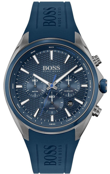  Shop Authentic Hugo Boss Distinct Blue Dial Blue Rubber Strap Watch for Men - 1513856 - Luxxuri