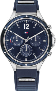  Shop Authentic Tommy Hilfiger Eve Chronograph Quartz Blue Dial Blue Rubber Strap Watch For Women - 1782281 - Luxxuri