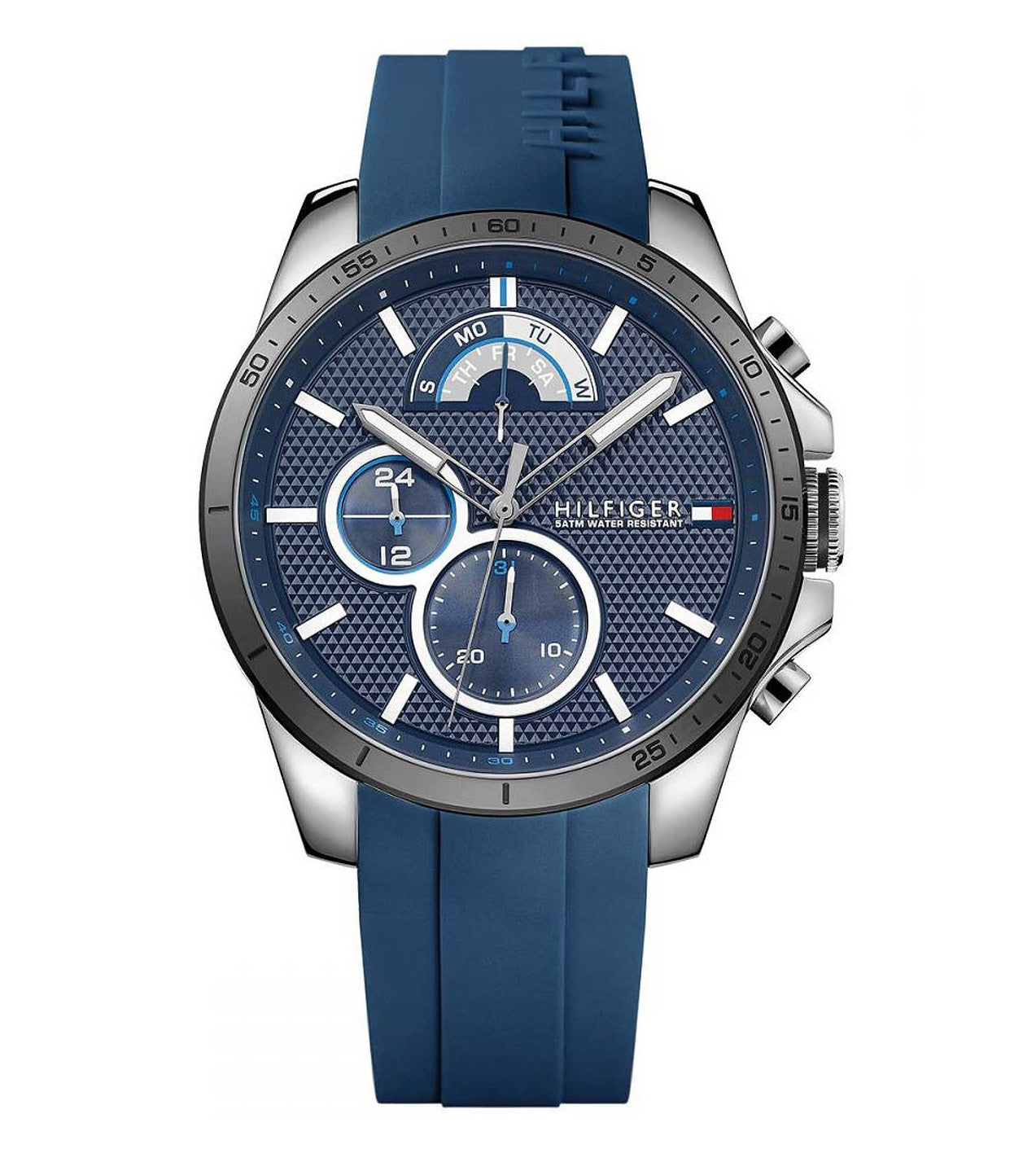  Shop Authentic Tommy Hilfiger Decker Quartz Blue Dial Blue Rubber Strap Watch for Men - 1791350 - Luxxuri