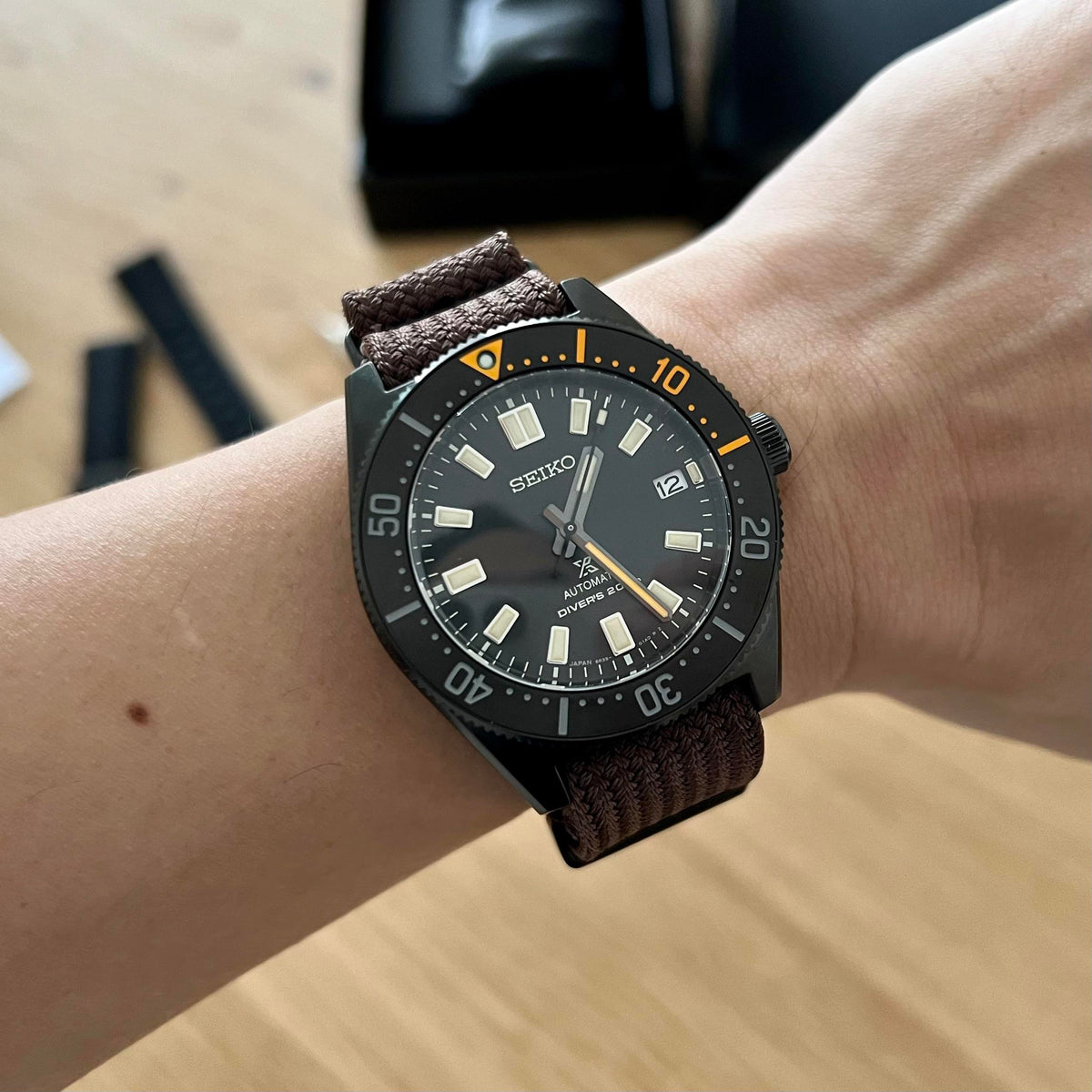  Shop Authentic Seiko Prospex Black Series 1965 Limited Edition Black Dial Brown NATO Strap Watch For Men - SPB253J1 - Luxxuri