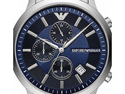  Shop Authentic Emporio Armani Renato Chronograph Blue Dial Silver Steel Strap Watch For Men - AR11164 - Luxxuri