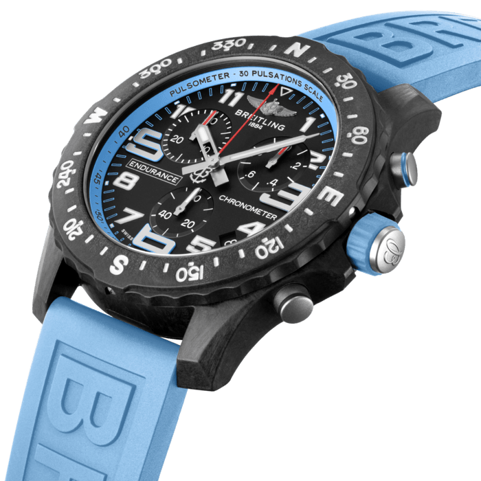  Shop Authentic Breitling Endurance Pro Black Dial Light Blue Rubber Strap Watch for Men - X82310281B1S1 - Luxxuri