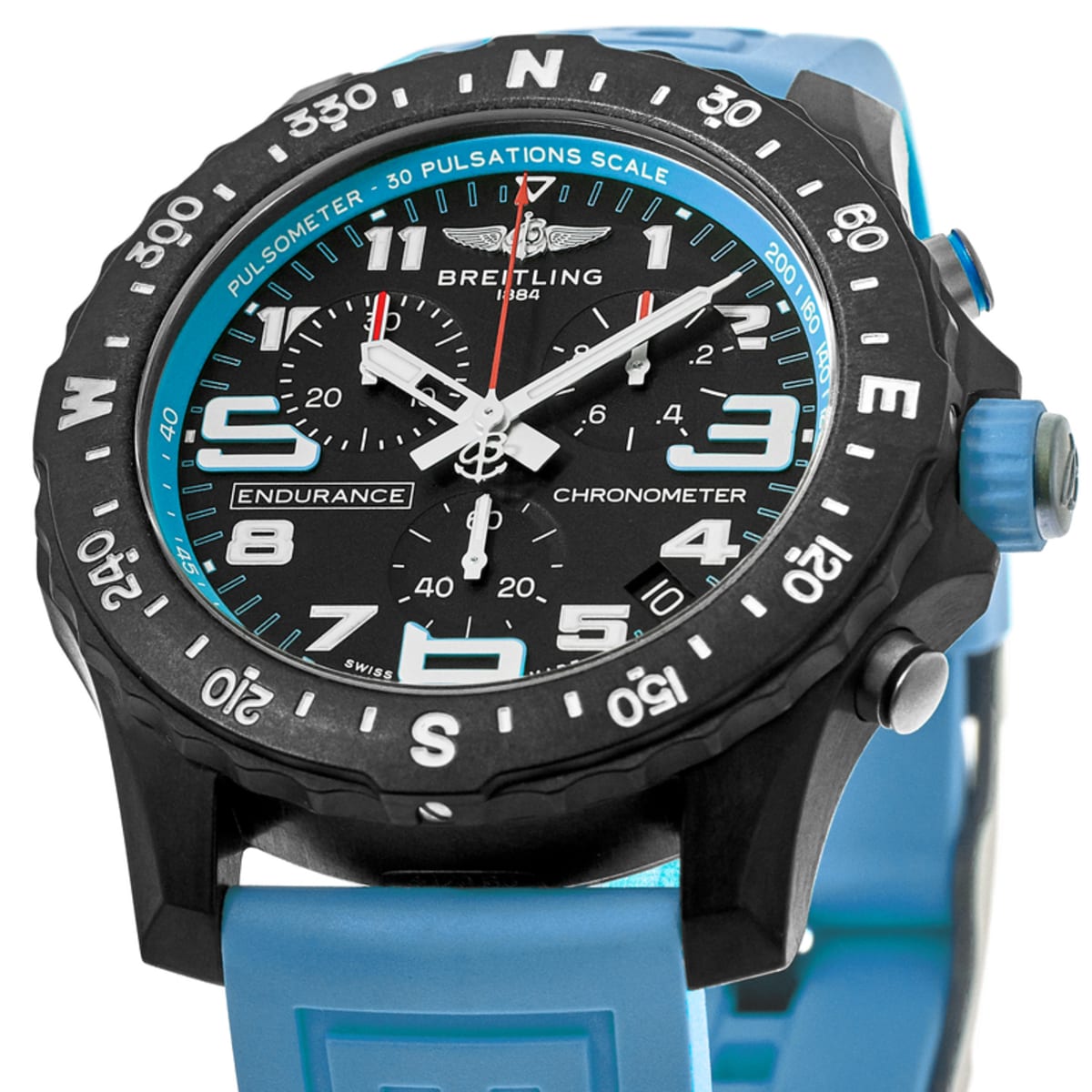  Shop Authentic Breitling Endurance Pro Black Dial Light Blue Rubber Strap Watch for Men - X82310281B1S1 - Luxxuri