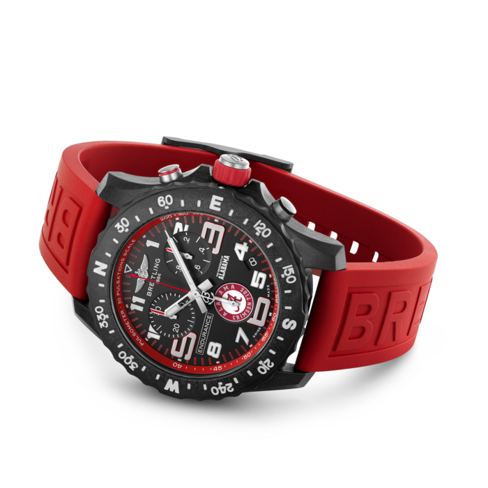  Shop Authentic Breitling Endurance Pro The University of Alabama Black Dial Red Rubber Strap Watch for Men - X823102C1B1S1 - Luxxuri