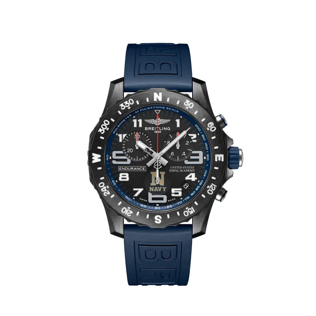  Shop Authentic Breitling Endurance Pro United States Naval Academy Black Dial Blue Rubber Strap Watch for Men - X823103C1B1S1 - Luxxuri