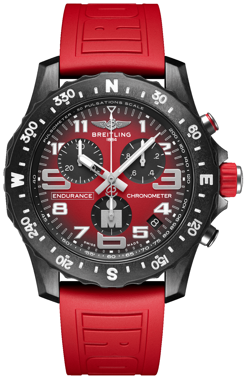  Shop Authentic Breitling Endurance Pro Ironman Red Dial Red Rubber Strap Watch for Men - X823109A1K1S1 - Luxxuri