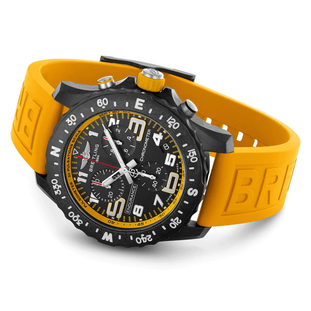  Shop Authentic Breitling Endurance Pro Black Dial Yellow Rubber Strap Watch for Men - X82310A41B1S1 - Luxxuri