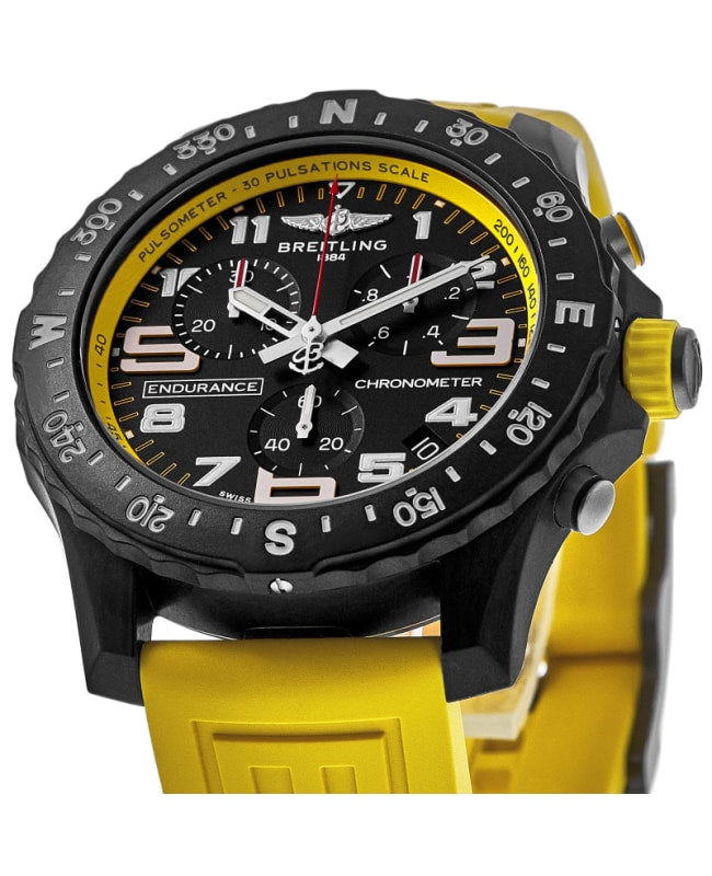  Shop Authentic Breitling Endurance Pro Black Dial Yellow Rubber Strap Watch for Men - X82310A41B1S1 - Luxxuri