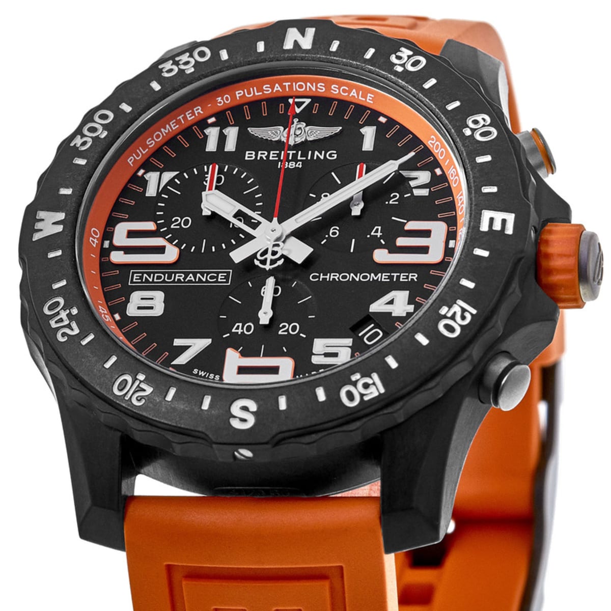  Shop Authentic Breitling Endurance Pro Black Dial Orange Rubber Strap Watch for Men - X82310A51B1S1 - Luxxuri
