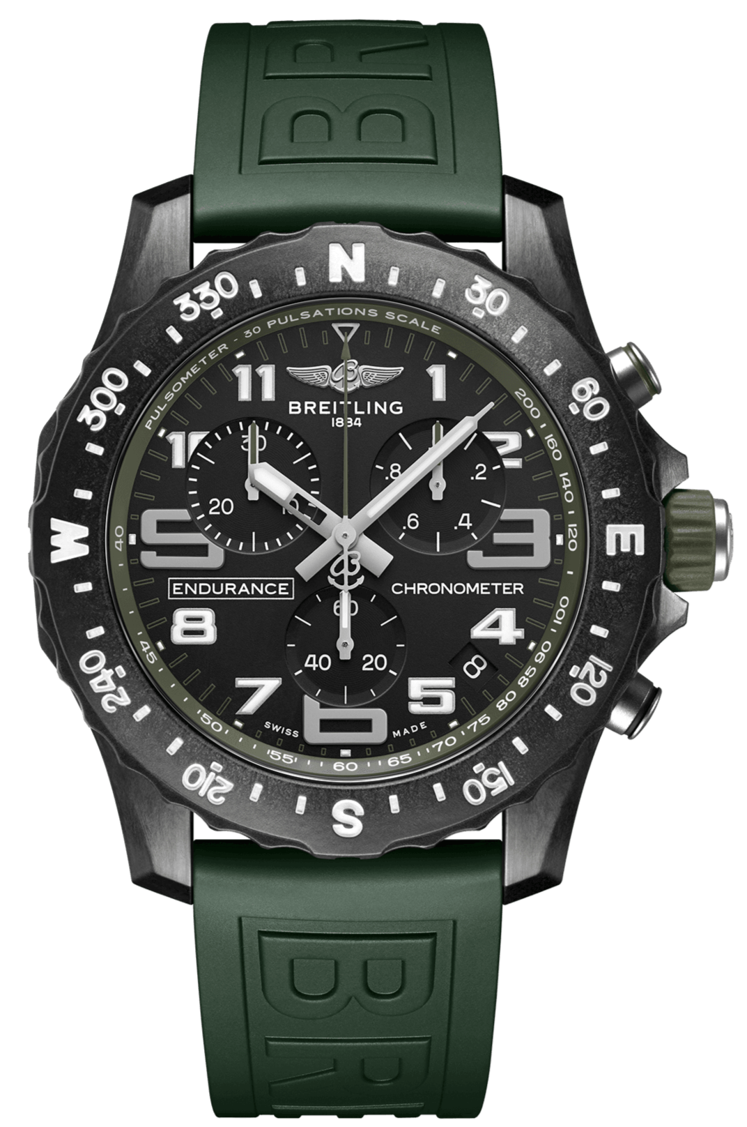  Shop Authentic Breitling Endurance Pro Black Dial Green Rubber Strap Watch for Men - X82310D31B1S1 - Luxxuri