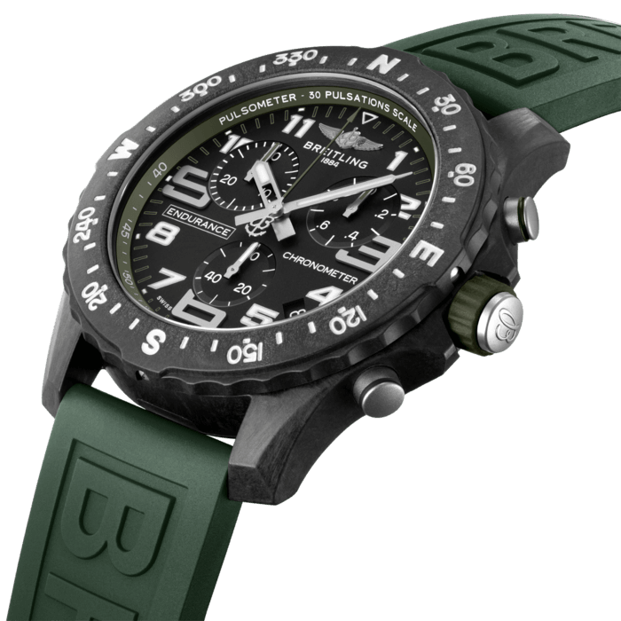  Shop Authentic Breitling Endurance Pro Black Dial Green Rubber Strap Watch for Men - X82310D31B1S1 - Luxxuri