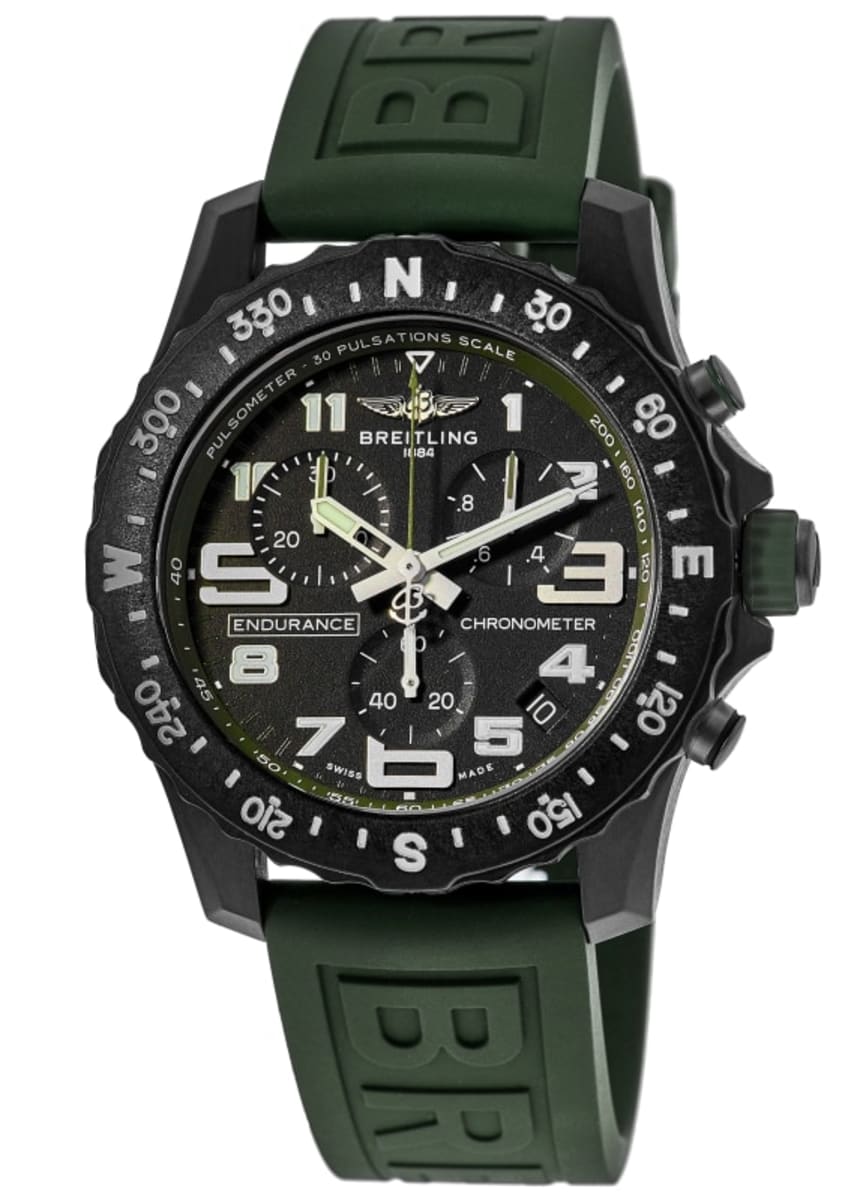  Shop Authentic Breitling Endurance Pro Black Dial Green Rubber Strap Watch for Men - X82310D31B1S1 - Luxxuri
