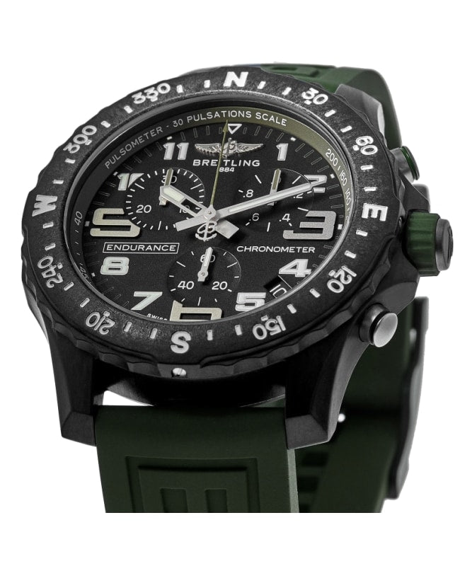  Shop Authentic Breitling Endurance Pro Black Dial Green Rubber Strap Watch for Men - X82310D31B1S1 - Luxxuri