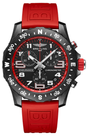 Breitling Endurance Pro Black Dial Red Rubber Strap Watch for Men - X82310D91B1S1