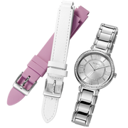  Shop Authentic Guess Montage Quartz Silver Dial Silver Steel Strap Watch For Women - GW0588L2 - Luxxuri