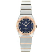  Shop Authentic Omega Constellation Quartz Diamonds Blue Dial Two Tone Steel Strap Watch for Women - 131.20.25.60.53.002 - Luxxuri