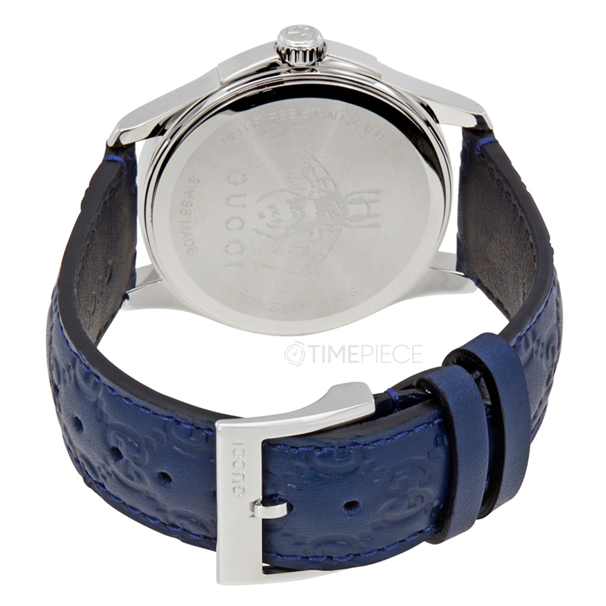  Shop Authentic Gucci G Timeless Quartz Blue Dial Blue Leather Strap Watch For Men - YA1264032 - Luxxuri
