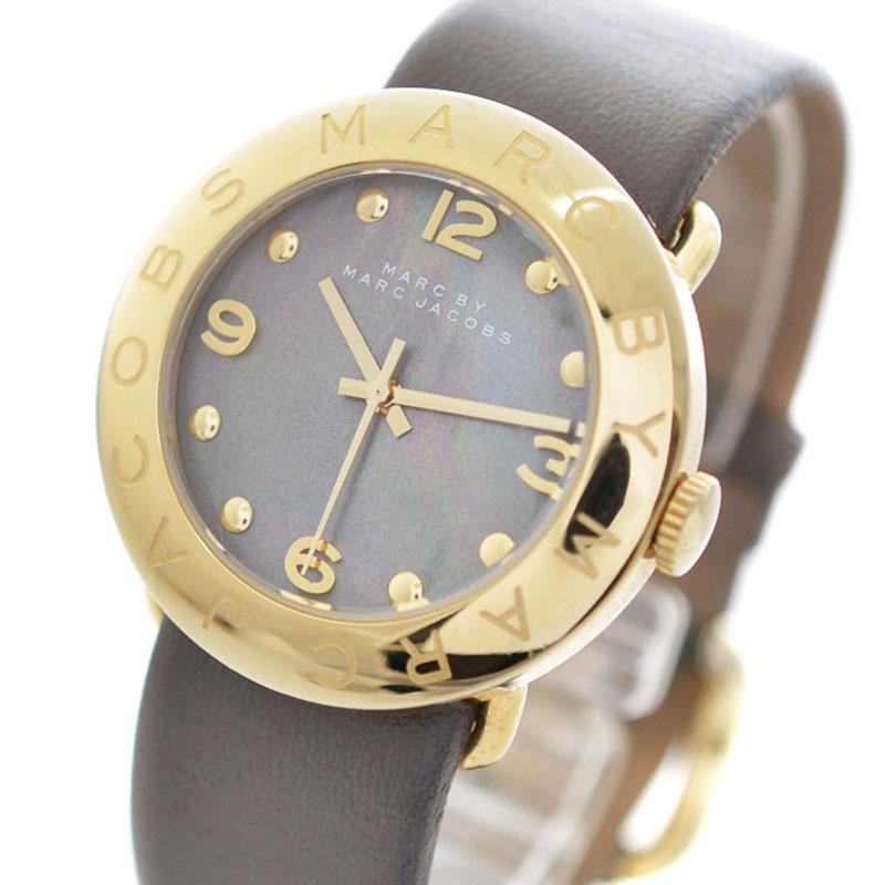  Shop Authentic Marc Jacobs Amy Grey Dial Grey Leather Strap Watch for Women - MBM1287 - Luxxuri