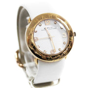  Shop Authentic Marc Jacobs Amy White Dial White Leather Strap Watch for Women - MBM1180 - Luxxuri