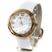  Shop Authentic Marc Jacobs Amy White Dial White Leather Strap Watch for Women - MBM1180 - Luxxuri