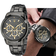  Shop Authentic Maserati Successo Chronograph Gray Dial Gray Steel Strap Watch For Men - R8873621007 - Luxxuri