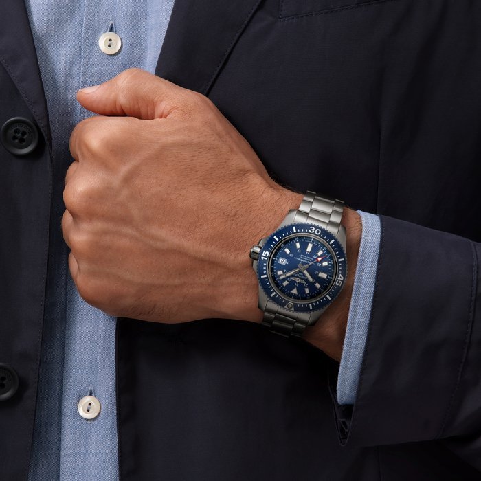  Shop Authentic Breitling Superocean 44mm Special Blue Dial Silver Steel Strap Watch for Men - Y17393161C1A1 - Luxxuri