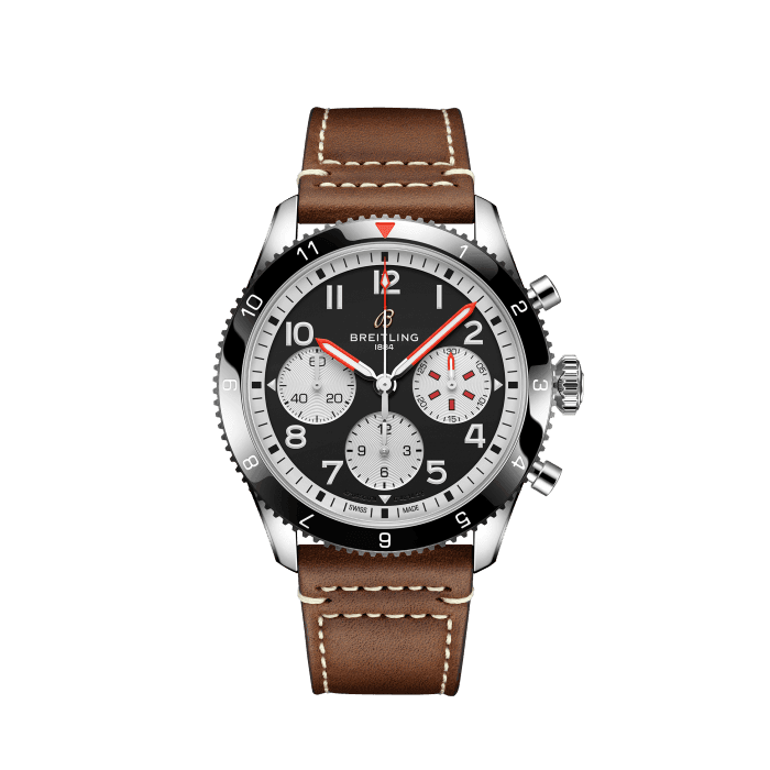  Shop Authentic Breitling Avi Chronograph 42 Mosquito Black Dial Brown Leather Strap Watch for Men - Y233801A1B1X1 - Luxxuri