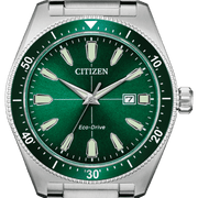  Shop Authentic Citizen Eco Drive Vintage Green Dial Silver Steel Strap Watch For Men - AW1598-70X - Luxxuri