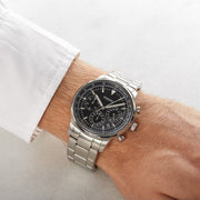  Shop Authentic Fossil Goodwin Chronograph Black Dial Silver Steel Strap Watch for Men - FS5412 - Luxxuri