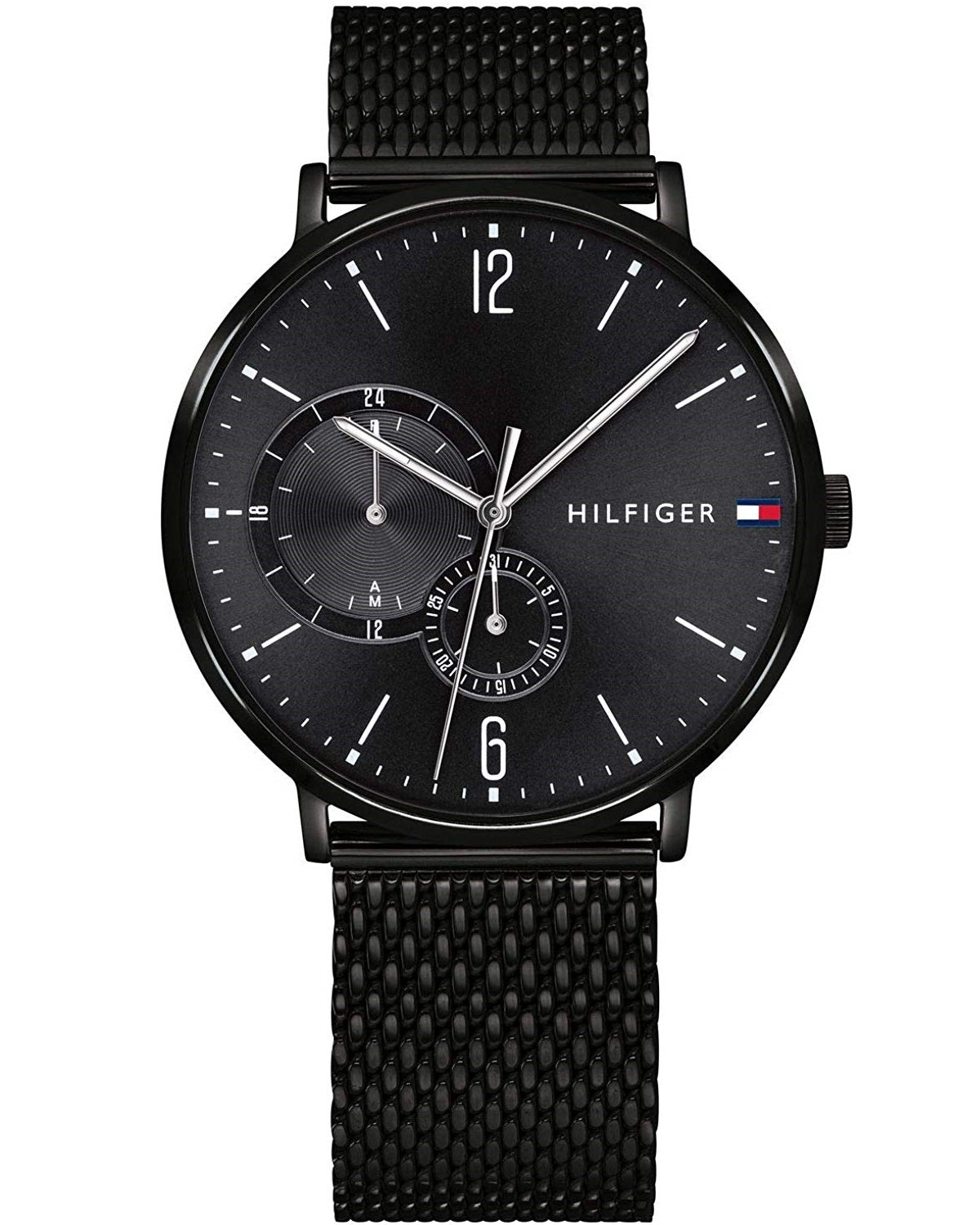  Shop Authentic Tommy Hilfiger Brooklyn Black Dial Black Mesh Bracelet Watch for Men - 1791507 - Luxxuri