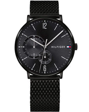  Shop Authentic Tommy Hilfiger Brooklyn Black Dial Black Mesh Bracelet Watch for Men - 1791507 - Luxxuri