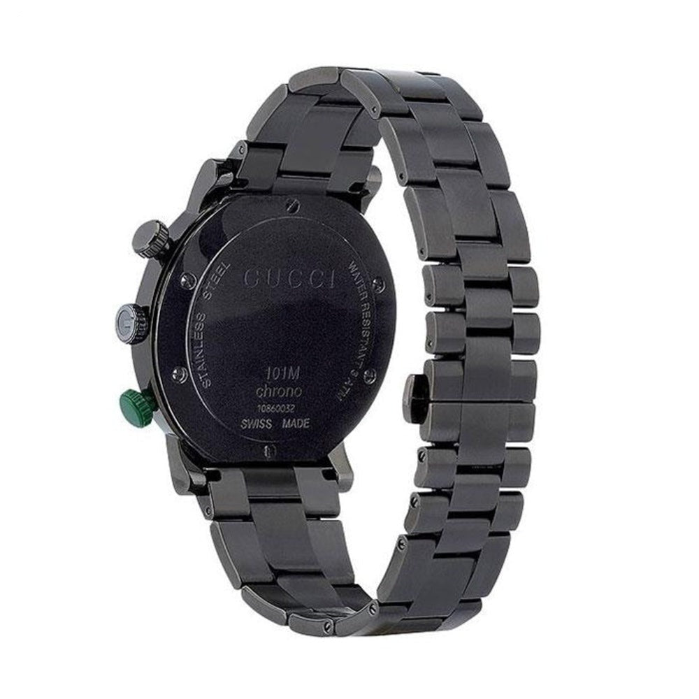  Shop Authentic Gucci G Chrono Black Dial Black Steel Strap Watch For Men - YA101331 - Luxxuri