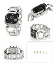  Shop Authentic Gucci G Gucci Diamonds Black Dial Silver Steel Strap Watch For Women - YA125406 - Luxxuri