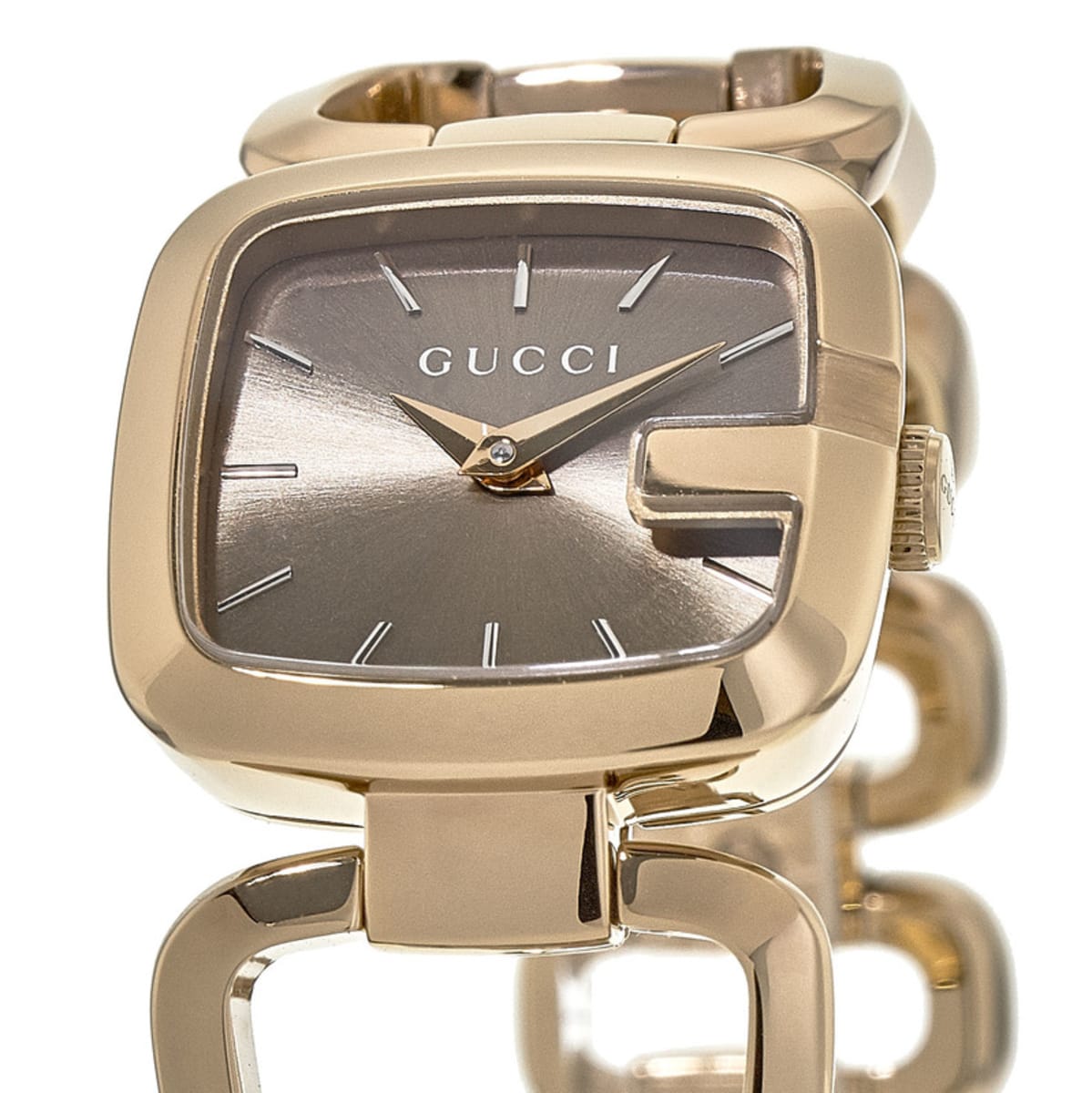  Shop Authentic Gucci G Gucci Sunbrushed Brown Dial Rose Gold Steel Strap Watch For Women - YA125511 - Luxxuri