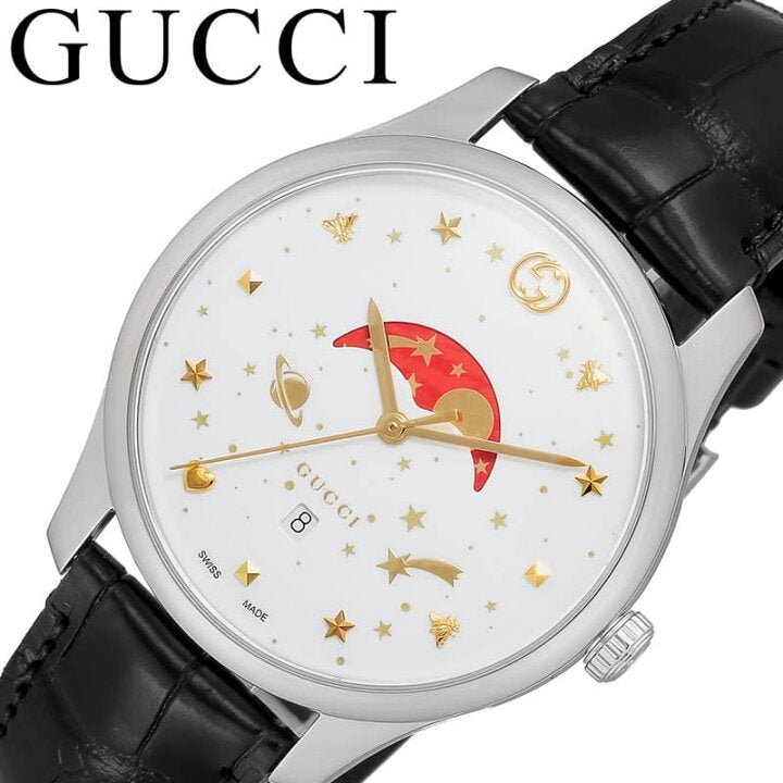  Shop Authentic Gucci G-Timeless Sapphire Crystal White Dial Black Leather Strap Unisex Watch - YA126325 - Luxxuri