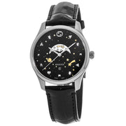  Shop Authentic Gucci G-Timeless Moonphase Black Dial Black Leather Strap Watch For Men - YA126327 - Luxxuri