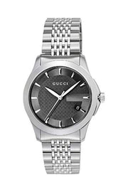  Shop Authentic Gucci G Timeless Black Dial Silver Steel Strap Watch For Men - YA126402 - Luxxuri