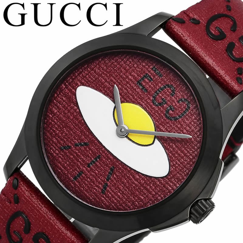  Shop Authentic Gucci G Timeless Ghost Red Dial Red Leather Strap Watch For Men - YA1264023 - Luxxuri