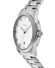  Shop Authentic Gucci G Timeless Silver Dial Silver Steel Strap Watch For Women - YA1264028 - Luxxuri