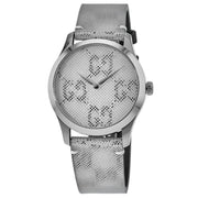 Shop Authentic Gucci G Timeless Quartz Grey Dial Grey Leather Strap Watch For Men - YA1264058 - Luxxuri