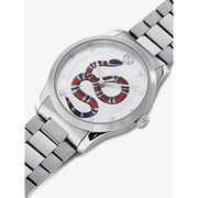  Shop Authentic Gucci G Timeless Silver Dial Silver Steel Strap Watch For Women - YA1264076 - Luxxuri