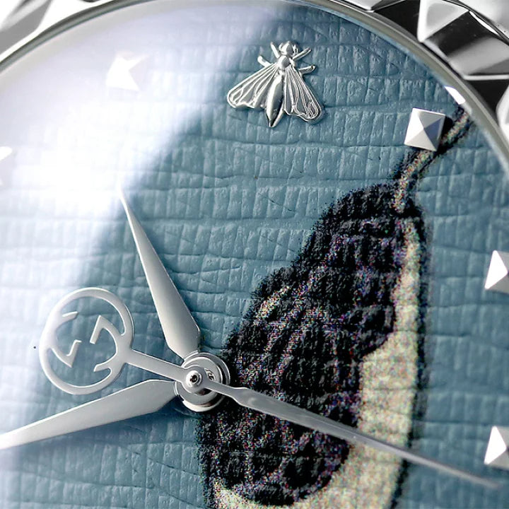  Shop Authentic Gucci G Timeless Quartz Blue Dial Blue Leather Strap Watch For Men - YA1264080 - Luxxuri