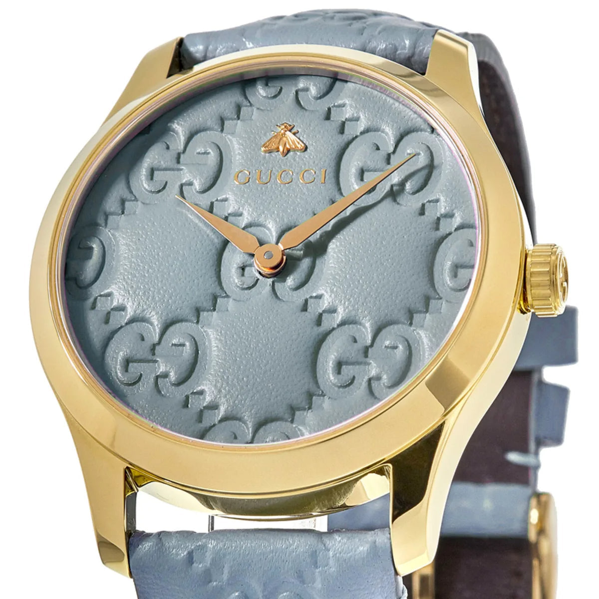  Shop Authentic Gucci G Timeless Quartz Blue Dial Blue Leather Strap Watch For Men - YA1264097 - Luxxuri